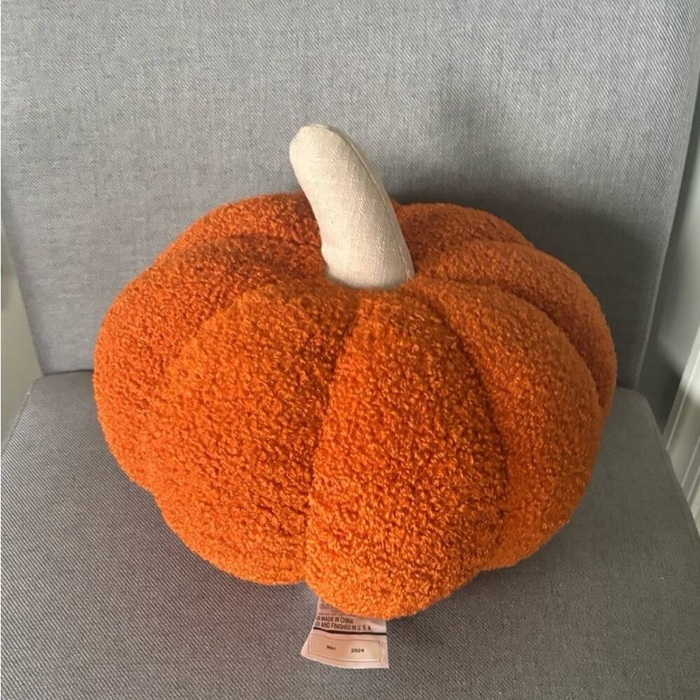 Cozy Orange Pumpkin Pillow Costco